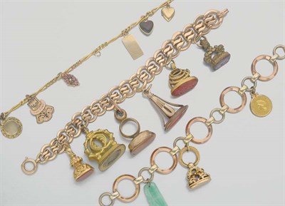 Lot 20 - Three Charm Bracelets and Three Loose Charms