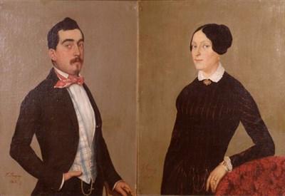 Lot 3001 - F. Fragney 19th Century Portrait of a Woman...