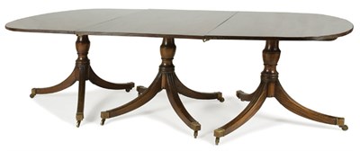 Lot 293 - George III Mahogany Triple-Pedestal Dining...