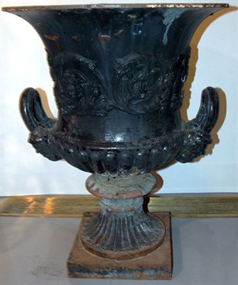 Lot 3492 - Pair of Neoclassical Style Black Painted Iron...