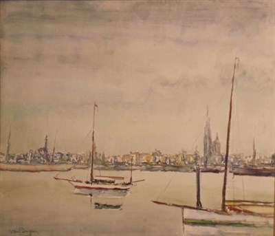Lot 22 - French School 20th Century View of Antwerp...