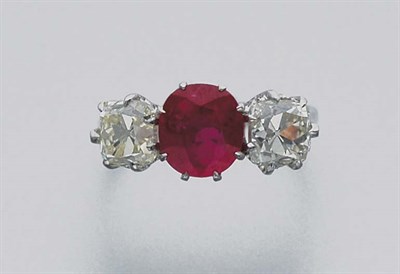 Lot 364 - Ruby and Diamond Ring
