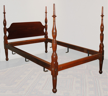 Lot 109A - Walnut Four Poster Bed Height 58 inches, width...