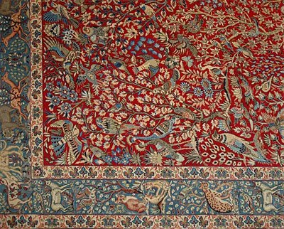 Lot 1617 - Nain Rug Central Iran, contemporary Animals...
