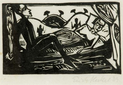 Lot 320 - Erich Heckel IM ATELIER (DUBE 332) Woodcut,...