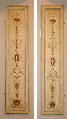 Lot 1217 - Pair of Neoclassical Style Polychrome...
