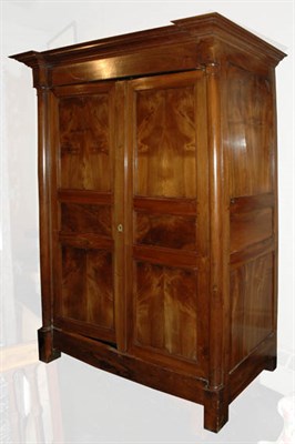 Lot 190 - Louis Philippe Style Fruitwood Armoire Height...