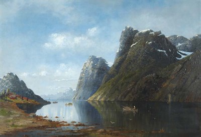 Lot 2044 - Adelsteen Normann Norwegian, 1848-1918 Boaters...
