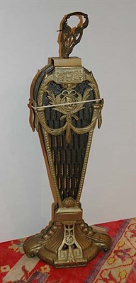 Lot 1257 - Louis XV Style Brass Fan-Form Fire Screen...