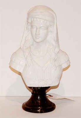 Lot 1334 - Continental White Marble Bust of a Classical...