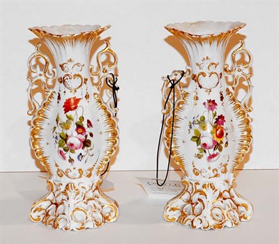 Lot 1556 - Pair of Old Paris Style Floral Decorated...