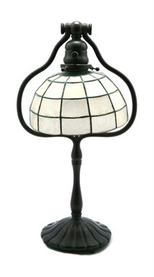 Lot 3264A - Tiffany Studios Bronze Harp Desk Lamp Base...
