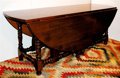 Lot 1610 - Jacobean Style Fruitwood Drop-Leaf Wake Table...