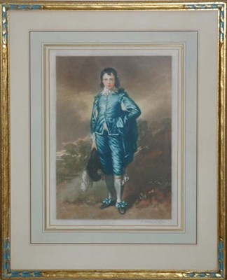 Lot 1106 - Arthur L. Cox THE BLUE BOY Color mezzotint...