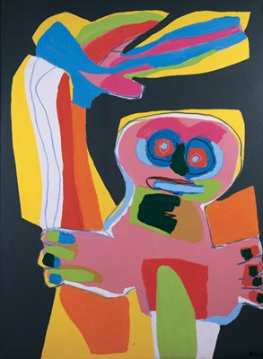 Lot 2213 - Karel Appel Dutch, 1921-2006 Enfant Avec Fleur,...