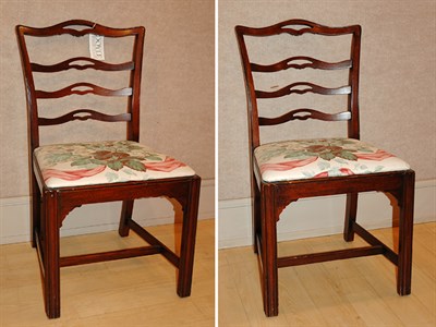Lot 1417 - Set of Four George III Style Mahogany Ladder...
