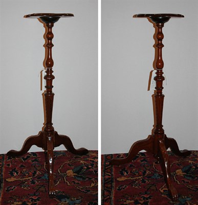 Lot 1514 - Pair of George III Style Mahogany Tripod Plant...
