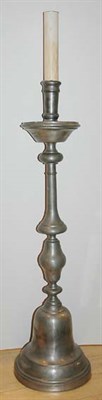 Lot 1609 - George II Style Pewter Candlestick Converted...