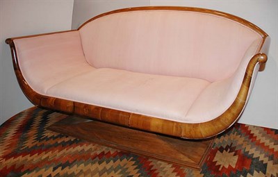 Lot 1601 - Classical Style Pink Upholstered Walnut Settee...