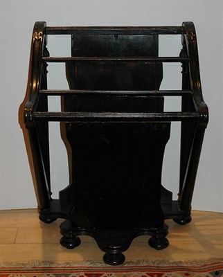 Lot 1279 - Victorian Style Black Painted Music Rack...