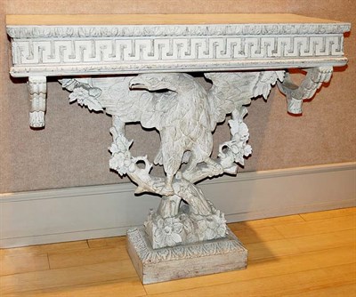 Lot 1528 - Georgian Style White Painted Wood Eagle...