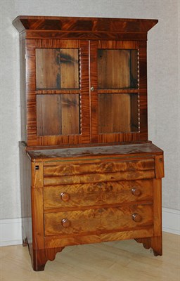 Lot 1443 - American Mahogany Bureau Bookcase 19th Century...