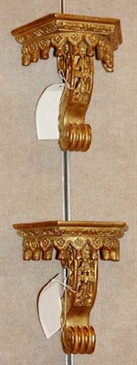 Lot 1488 - Pair of Baroque Style Gilt-Wood Tassel Wall...