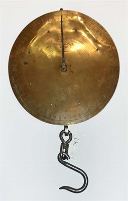 Lot 1225 - Salter Brass Circular Scale Height 29 inches,...