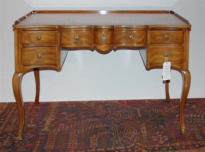 Lot 1229 - George III Style Leather Top Fruitwood Writing...
