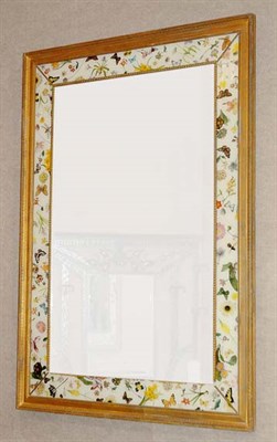 Lot 1244 - Gilt-Wood and Floral and Butterfly Eglomise...