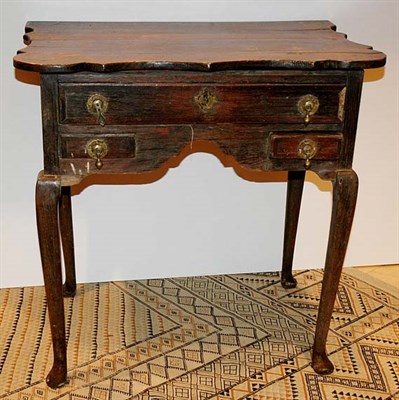 Lot 1220 - Provincial Queen Anne Style Oak Lowboy 19th...