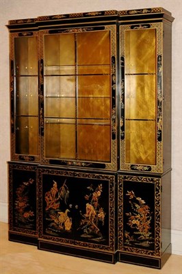 Lot 1210 - Georgian Style Chinoiserie Decorated Black...