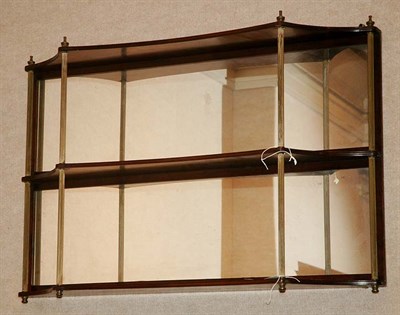 Lot 1213 - George III Style Brass and Mahogany Mirror...