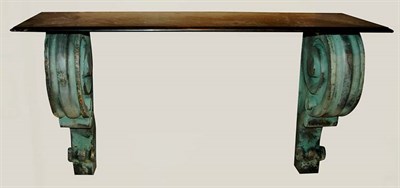 Lot 1212 - Neoclassical Style Slate and Stone Console...