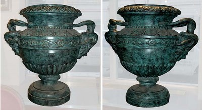 Lot 1611 - Pair of Neoclassical Style Patinated-Metal...