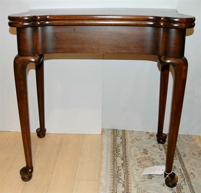 Lot 1256 - Queen Anne Style Mahogany Fold-Over Game Table...