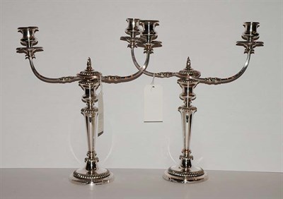 Lot 1336 - Pair of Sheffield Silver Plated Convertible...