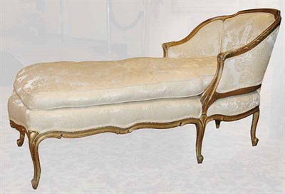 Lot 3165 - Louis XV Style Parcel Gold Painted Wood Chaise...