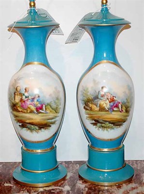 Lot 3214 - Pair of Sevres Style Porcelain Vases Each...