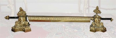 Lot 3626 - Louis XVI Style Gilt-Metal Fireplace Fender...