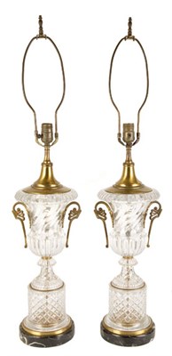 Lot 3174 - Pair of Baccarat Style Gilt-Metal Mounted...