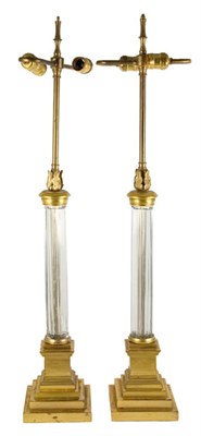 Lot 3175 - Pair of Louis XVI Style Gilt-Metal and Glass...