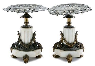 Lot 3371 - Pair of Louis XVI Style Gilt-Metal and Marble...