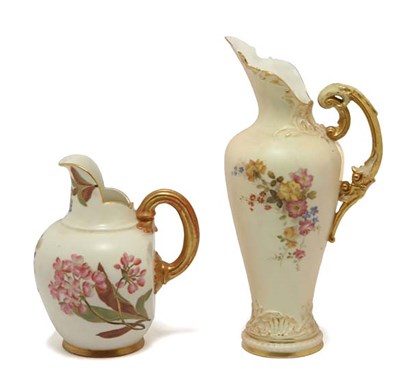 Lot 3363 - Two Royal Worcester Gilt Decorated Porcelain...