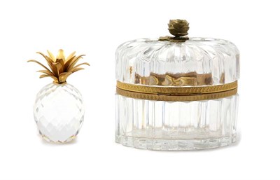 Lot 3566 - Baccarat Style Gilt-Metal Mounted Molded Glass...