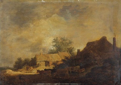 Lot 37 - Attributed to Jan Coelenbier Driving Cattle...