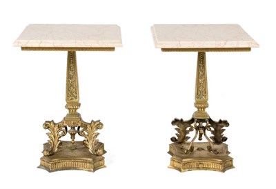 Lot 3430 - Pair of Louis XVI Style Gilt-Metal Side Tables...