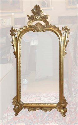 Lot 3687 - Rococo Style Gilt-Wood Mirror Of arched form,...