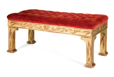 Lot 3087 - Neoclassical Style Parcel Gold Painted Stool...