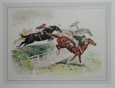 Lot 1117 - Louis Claude [STEEPLE CHASE] Color print, 1923,...